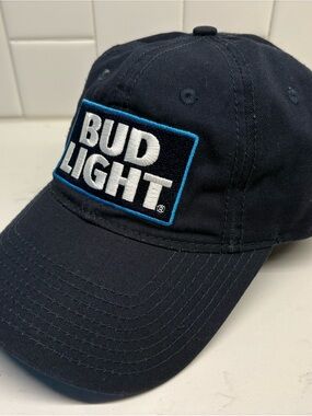 Bud Light Beer Hat Cap 2021 Anheuser Busch Navy Blue Adjustable Strapback H3